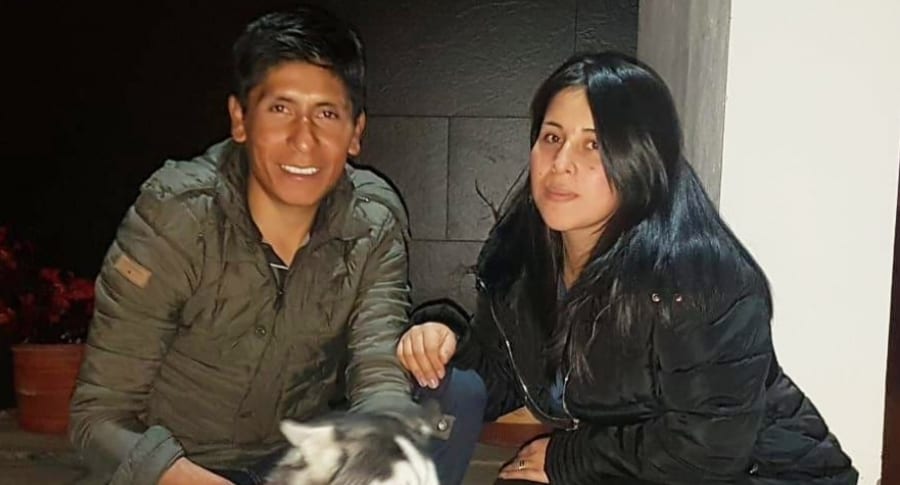 Nairo Quintana y esposa