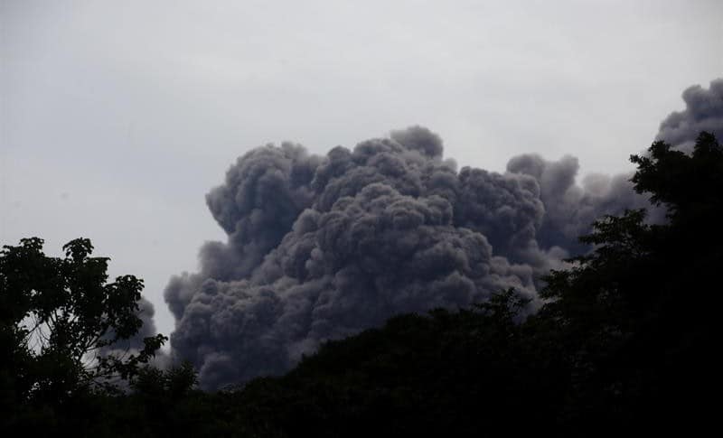 Erupción del volcán de Fuego, en Guatemala