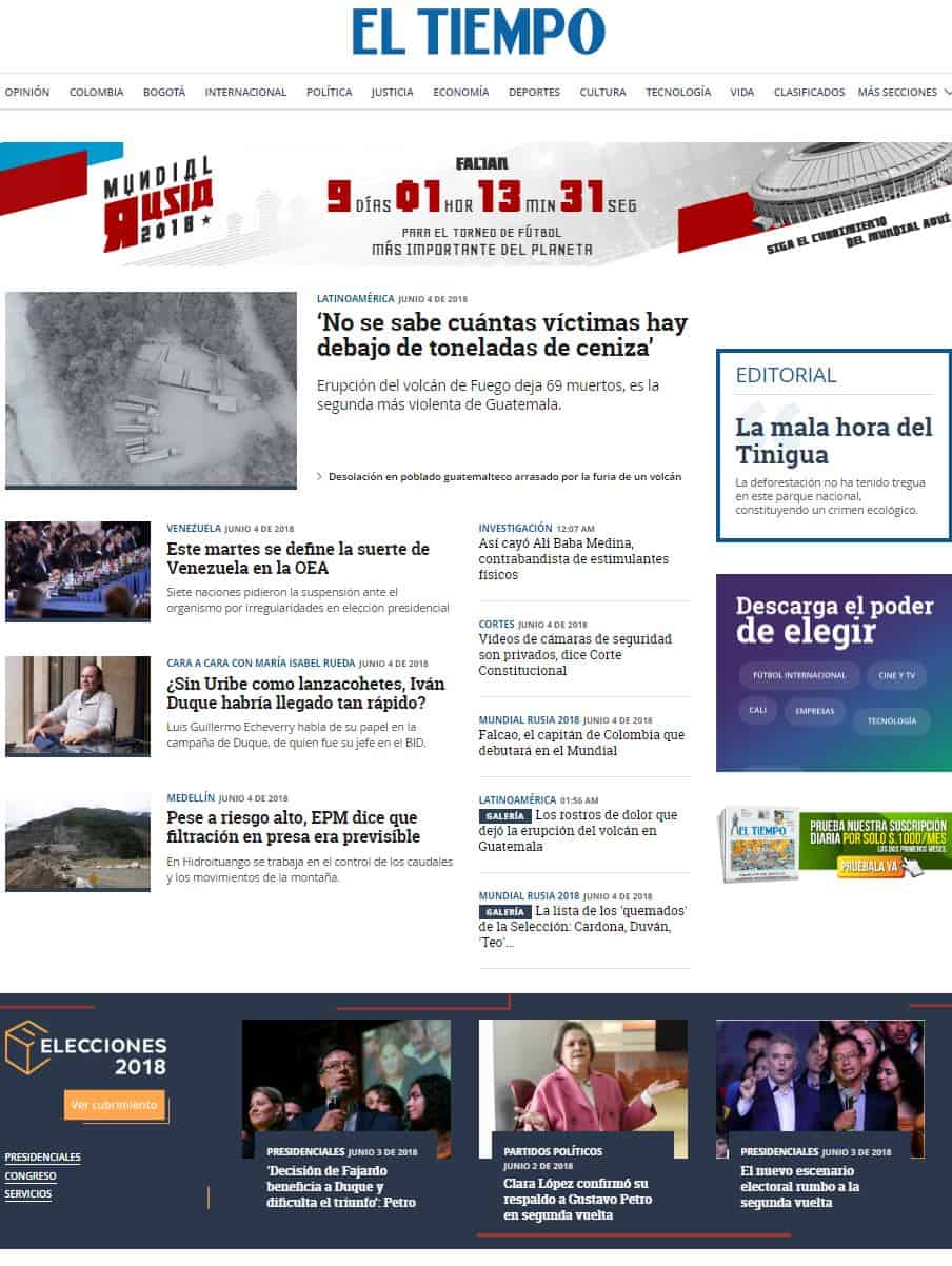 El tiempo El tiempo