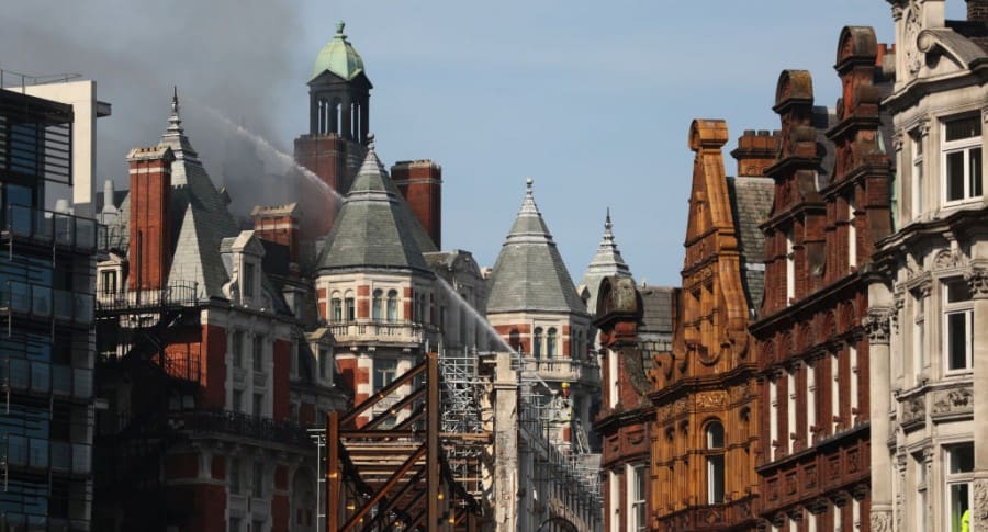 Incendio en hotel de Londres