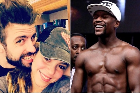 Piqué, Shakira y Mayweather