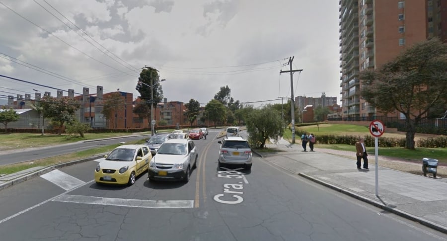 Sitio del múltiple choque en la localidad de Suba