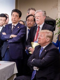 Donald Trump en la cumbre G7 en Canadá