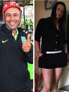 Jhon Alexander Rendón, entrenador de divisiones menores del Atlético Nacional, y Shirley Saldarriaga, mamá de jugador