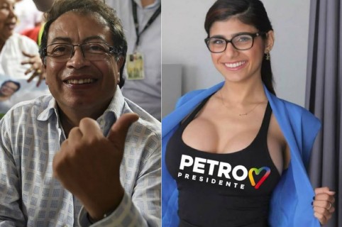 Gustavo Petro y Mia Khalifa