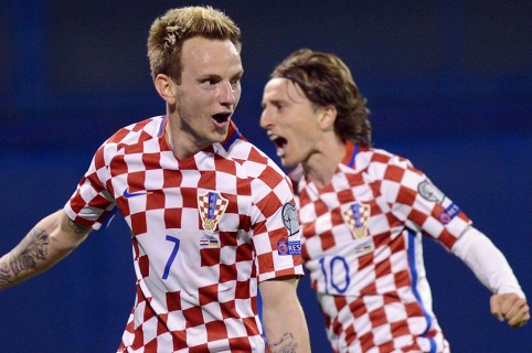 Rakitic y Modric, jugadores de Croacia
