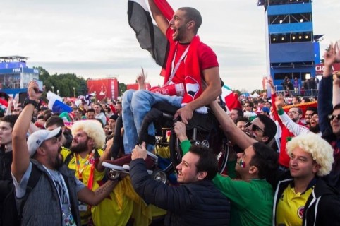 Hinchas colombianos en Rusia