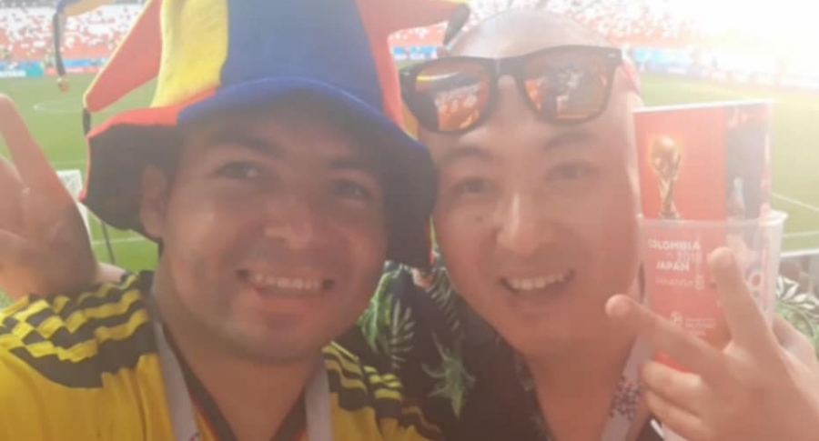 Colombiano con japonés en Rusia 2018.