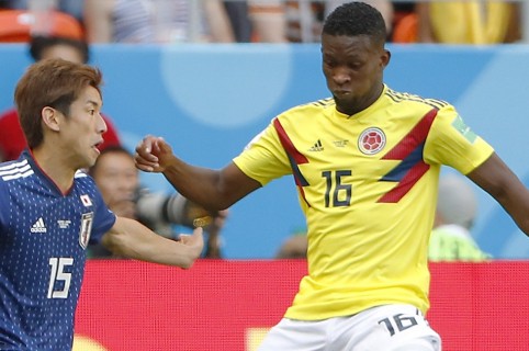 Jéfferson Lerma con la Selección Colombia ante Japón.