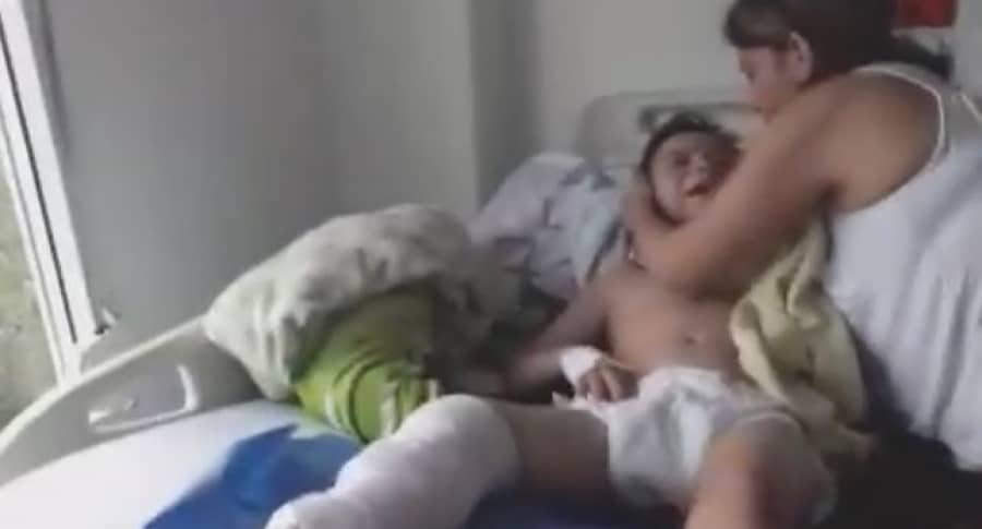 Niño hospitalizado en clínica de Medimás, en Neiva