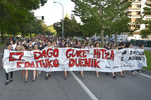 Una de las marchas en Pamplona