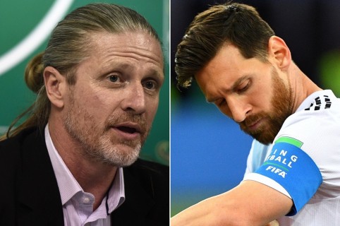 Emmanuel Petit y Lionel Messi