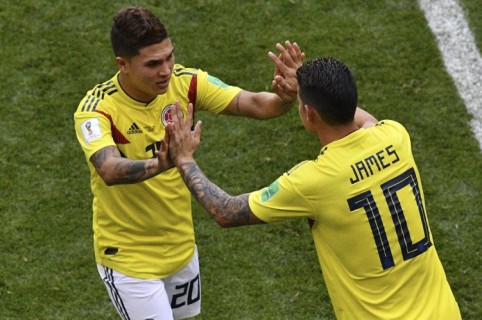 Juan Fernando Quintero y James Rodríguez