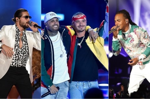 Maluma, Nicky Jam, J Balvin y Ozuna, cantantes.