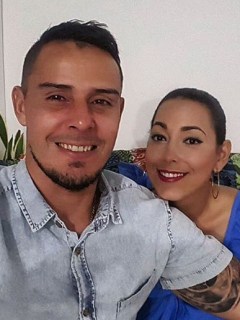 Luis Delgado y su esposa Tatiana García