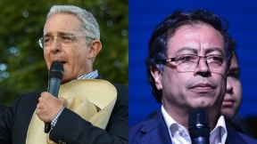 Álvaro Uribe y  Gustavo Petro