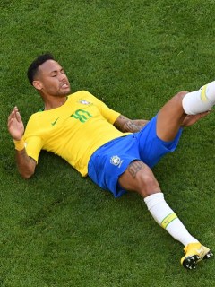 Neymar, futbolista, y Lina Tejeiro, actriz.