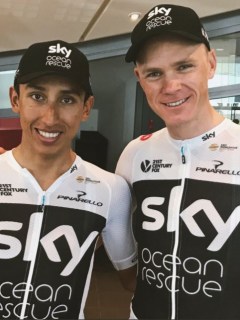 Egan Bernal y Chris Froome