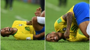 Caída de Neymar.