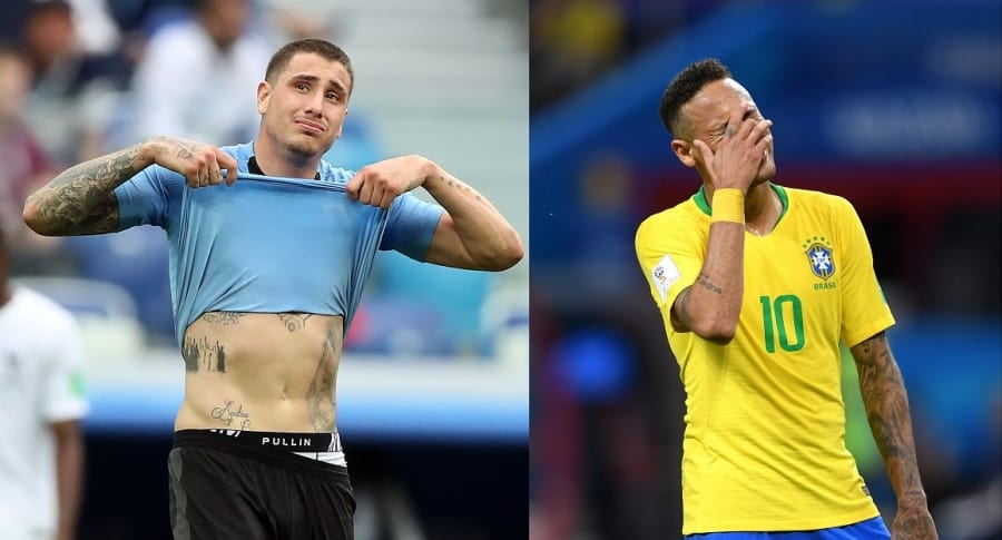 José María Giménez y Neymar Jr. José María Giménez y Neymar Jr.