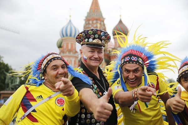Hinchas colombianos en Rusia Hinchas colombianos en Rusia