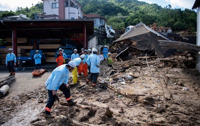 Efectos de las lluvias en Japón