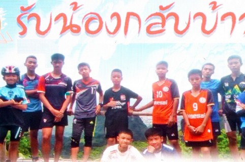 Niños rescatados en Tailandia