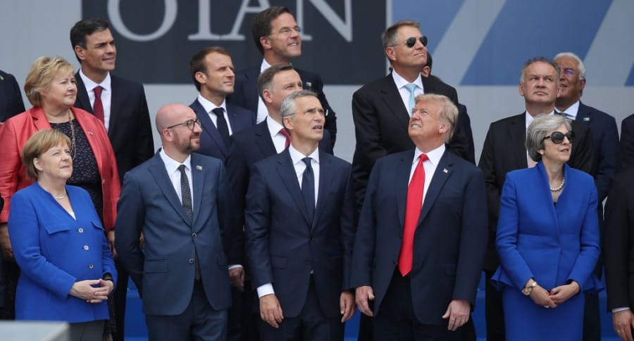 Donald Trump y otros líderes del mundo