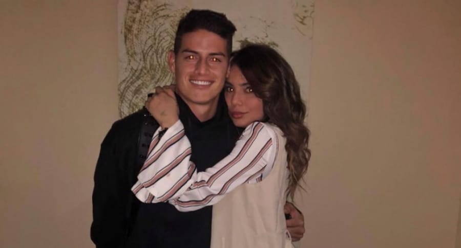 James Rodríguez Rubio, futbolista, y su hermana Juan Valentina Restrepo Rubio, modelo.