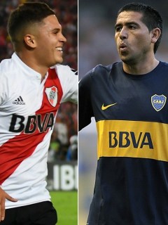 Juan Fernando Quintero y Juan Román Riqueleme