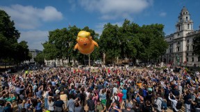 Manifestación contra Donald Trump en Londres