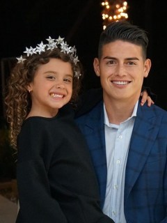 James Rodríguez y su hija Salomé