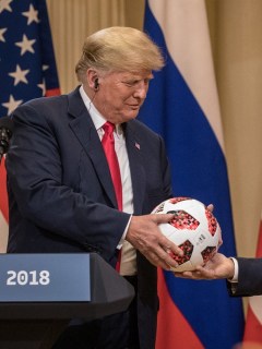 Presidente Trump y Presidente Putin Hold A Joint Press Conference After Summit