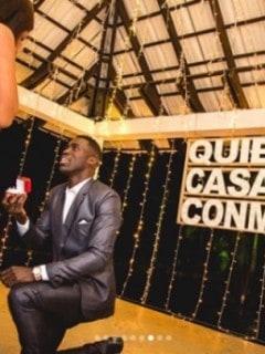 Davinson Sanches y Daniela Reina