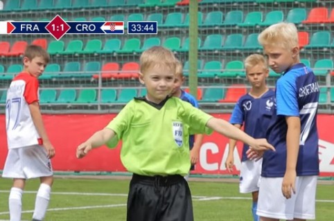 Niños recrean final del Mundial