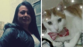 Luz Dary Malagón, fallecida, y su gato Coco