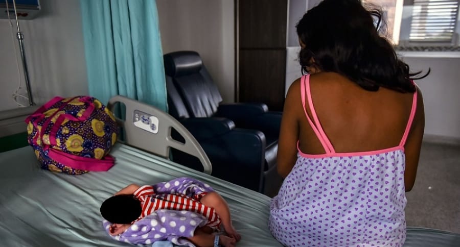 Venezolana de 16 años que dio a luz en Colombia.