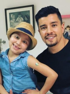 Sherman Cardenas y su hija Shenoa