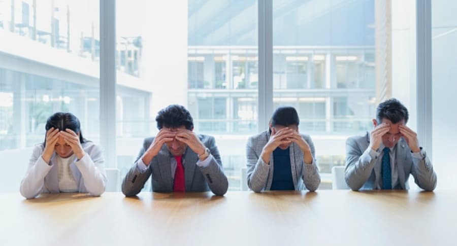 Empleados estresados