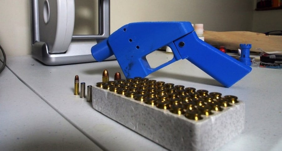 Pistola fabricada con impresora 3D