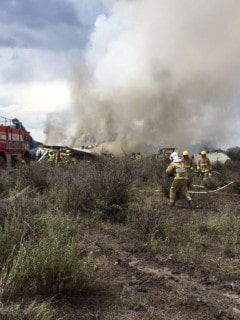 Accidente avión en México