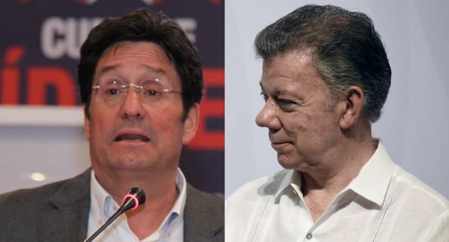 Pacho Santos y Juan Manuel Santos