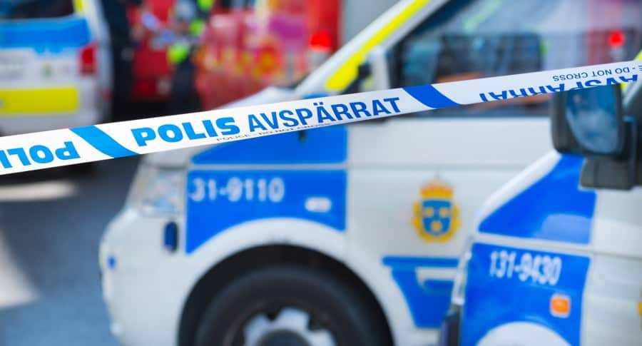 Cinta de policía en Suecia