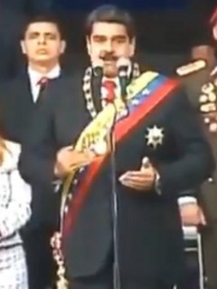 Explosión en discurso de Nicolás Maduro