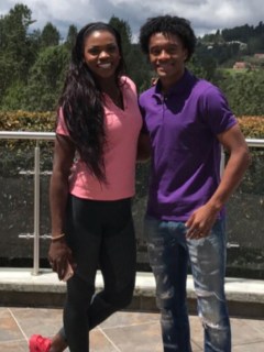 Caterine Ibargüen y Juan Fernando Cuadrado