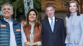 Iván Duque y María Juliana Ruíz, Juan Manuel Santos y María Clemencia de Santos