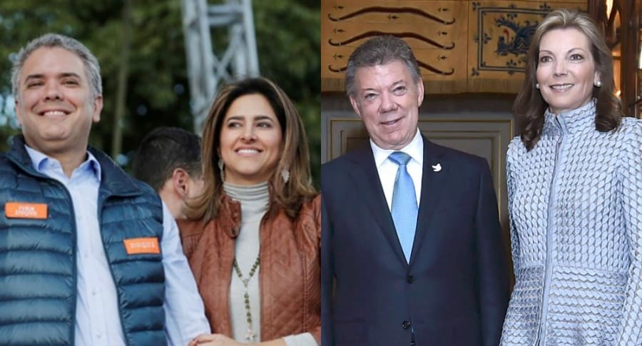 Iván Duque y María Juliana Ruíz, Juan Manuel Santos y María Clemencia de Santos