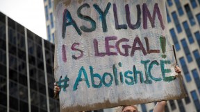 Manifestación a favor del asilo en Estados Unidos