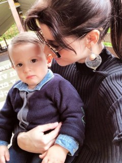 Matías Palomeque con su mamá, la presentadora Carolina Cruz.
