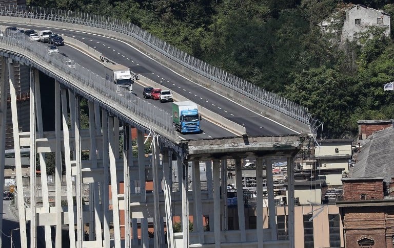 Puente caído en Génova, Italia